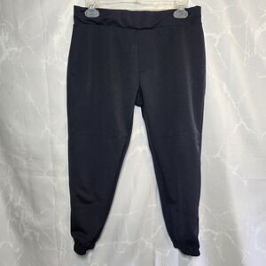 Easton Softball Pants Women's‎ M Black Cuffed Pull-On Elastic Waist A164344